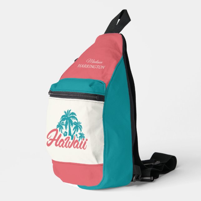Sac À Bandoulière Nom personnalisé Hawaii (Coin droit)
