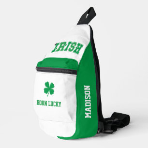 Sac À Bandoulière Nom personnalisé Irish Born Lucky