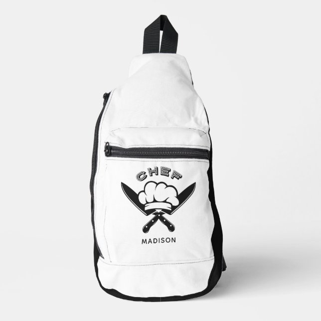 Sac À Bandoulière Nom personnalisé Logo du chef (Recto)