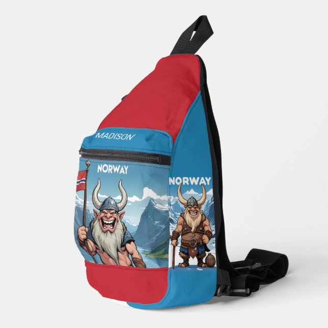 Sac À Bandoulière Nom personnalisé Norwegian Troll (Coin droit)