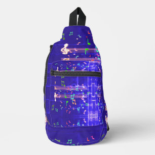 Sac À Bandoulière Notes musicales Elegant Blue var 3
