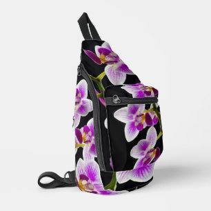 Sac À Bandoulière Orchidée blanche et violette