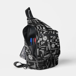 Sac À Bandoulière Outils d'atelier Black & Silver