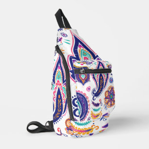Sac à bandoulière paisley folklorique coloré