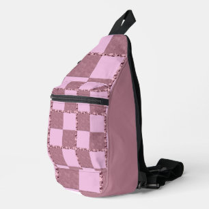 Sac À Bandoulière Pastel Pink Buffalo Check Plaid Motif mûr fille