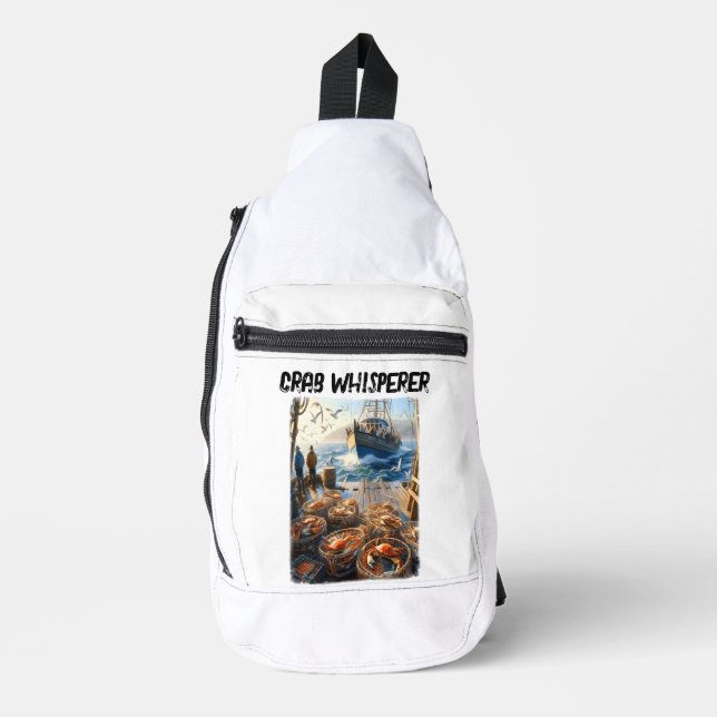 Sac À Bandoulière Pêcheurs à la Twilight ramassant des crabes (Recto)