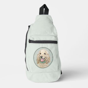Sac À Bandoulière Peinture de Cocker Spaniel Buff Or Art Original de