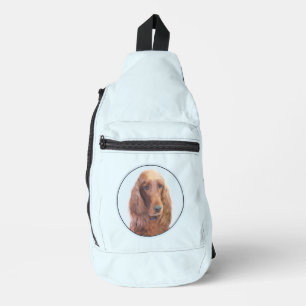Sac À Bandoulière Peinture de Setter Irlandais Rouge Mignon Art Orig