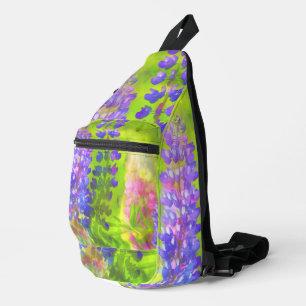 Sac À Bandoulière Peinture Lupine Art Fleur sauvage original