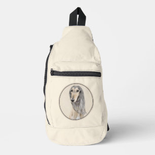 Sac À Bandoulière Peinture Saluki Faon Sable Mignon Art Canin Origin