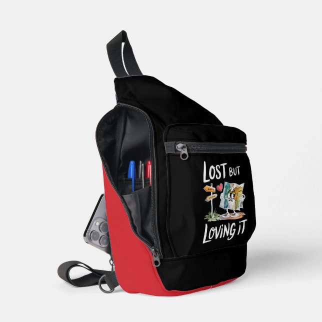 Sac À Bandoulière Perdu et amour du voyage (Ouvrir)