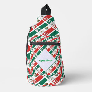 Sac à bandoulière personnalisé avec drapeau du Mex