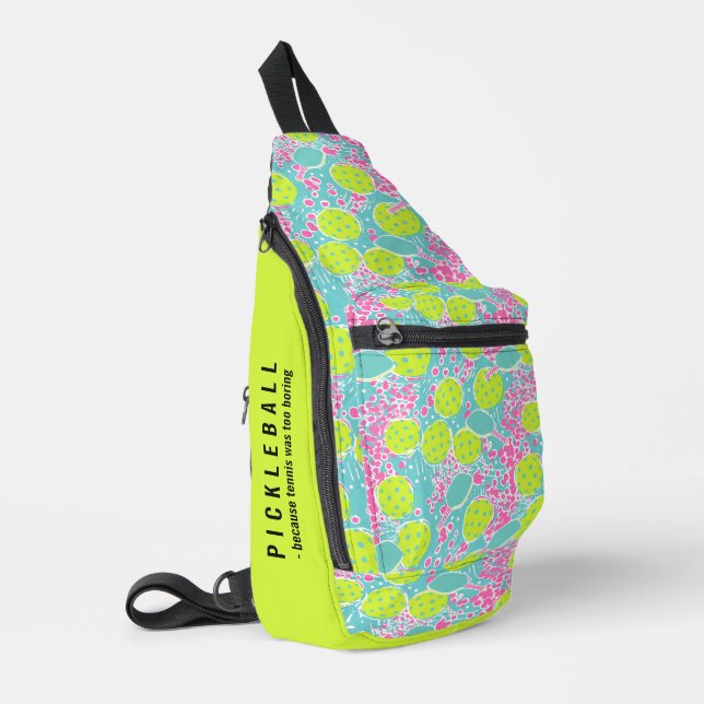 Sac À Bandoulière Pickleball Playful Bliss (Coin gauche)