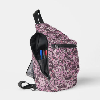 Sac À Bandoulière Pôle feuille personnalisée pourpre avec Fleurs min
