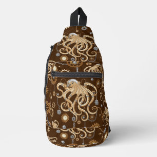 Sac À Bandoulière Poulpe Steampunk Rétro Fantastique Mécanique
