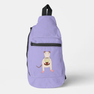 Sac À Bandoulière Rat de Siamese avec gâteau d'anniversaire