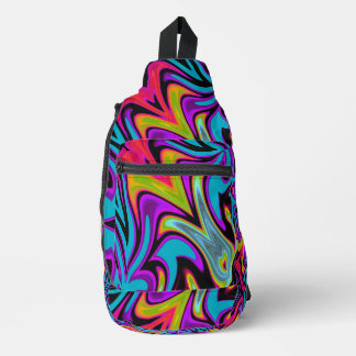 Sac À Bandoulière Retro Recap Blue Cosmic Swirl