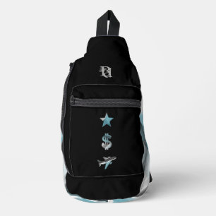 Sac À Bandoulière RICH Sling Bag Tendance Abstrait Océan Bleu