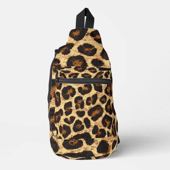 Sac À Bandoulière Sacoche Empreinte de léopard en gras (Recto)