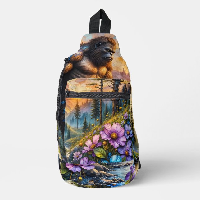 Sac À Bandoulière  Sasquatch in Floral Mountain valley (Recto)