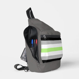 Sac À Bandoulière SlipperyJoe's Agender Pride Drapeaux gay cadeaux L