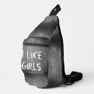 Sac À Bandoulière SlipperyJoe's J'aime les filles tableau noir sale
