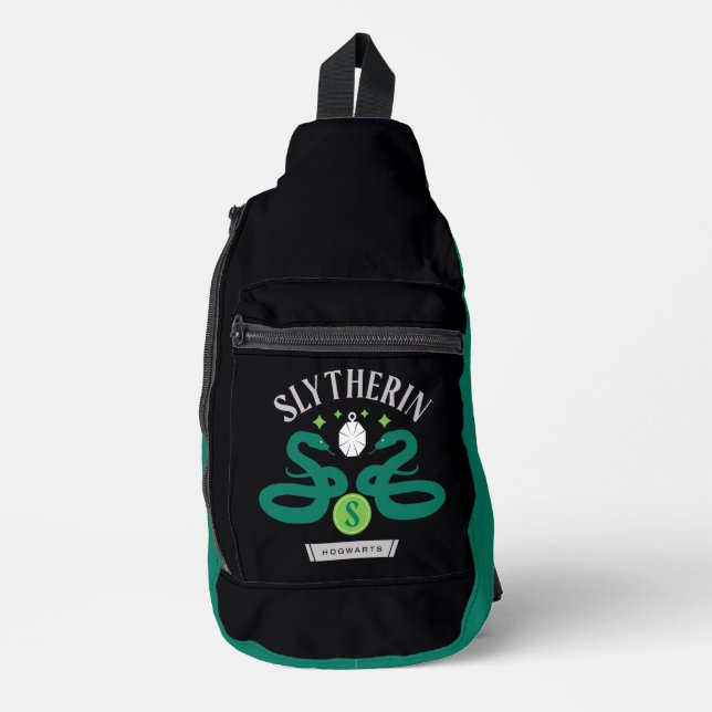 Sac À Bandoulière SLYTHERIN™ House Double Snake Locket Graphique (Recto)