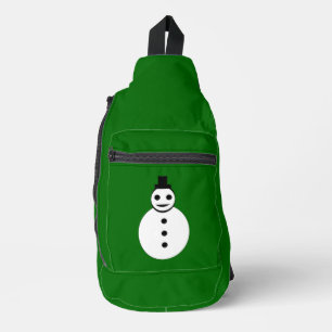 Sac À Bandoulière Souriant Noël Snowman Motif