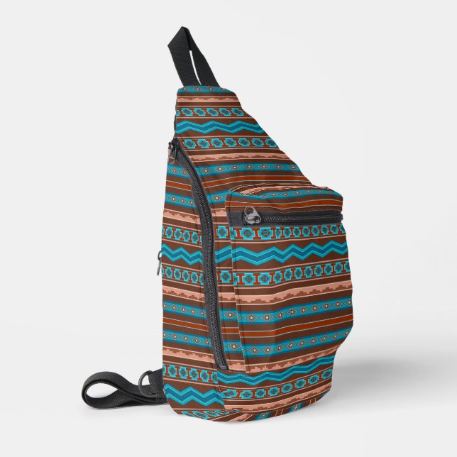 Sac À Bandoulière Southwest Style Geometric Cameron Gorge Design (Coin gauche)