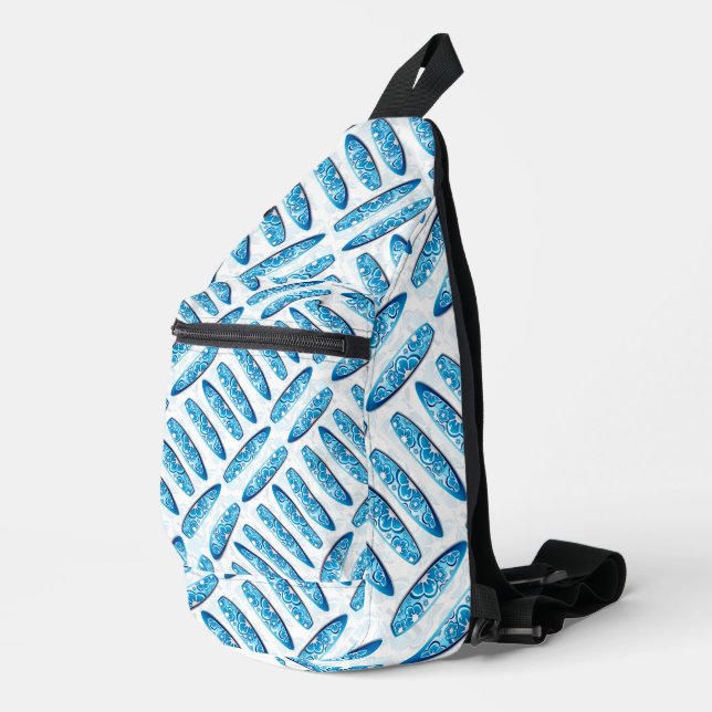 Sac À Bandoulière Surf Motif bleu (Coin droit)
