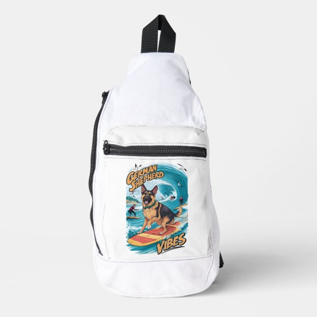 Sac À Bandoulière Surf Shepherd : Une aventure tropicale (Recto)