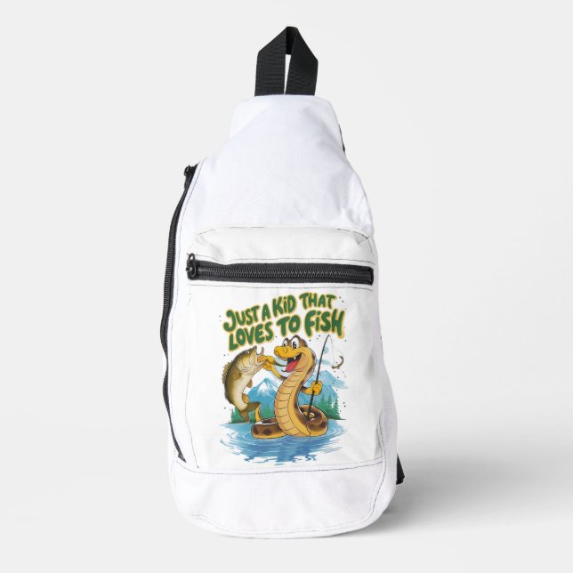 Sac À Bandoulière T-shirt de serpent et de poisson (Recto)