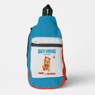 Sac À Bandoulière Testeur QA Humour Félin