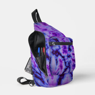 Sac À Bandoulière Tie teinture teintes de pourpre et bleu