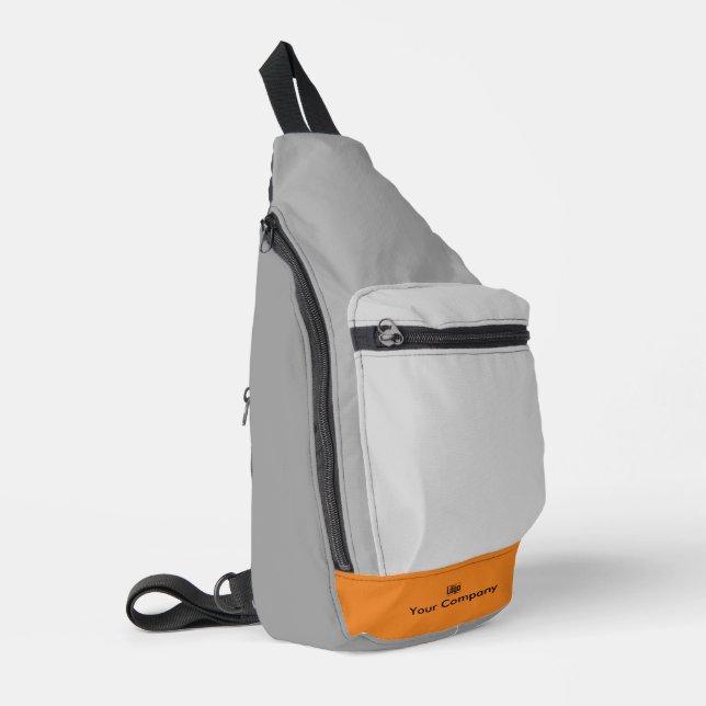 Sac À Bandoulière Tons promotionnels modernes des accents orange gri (Coin gauche)