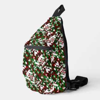Sac À Bandoulière Triangles rouge et vert