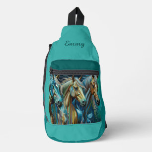 Sac À Bandoulière Trio des Chevaux - Amateurs de Cheval