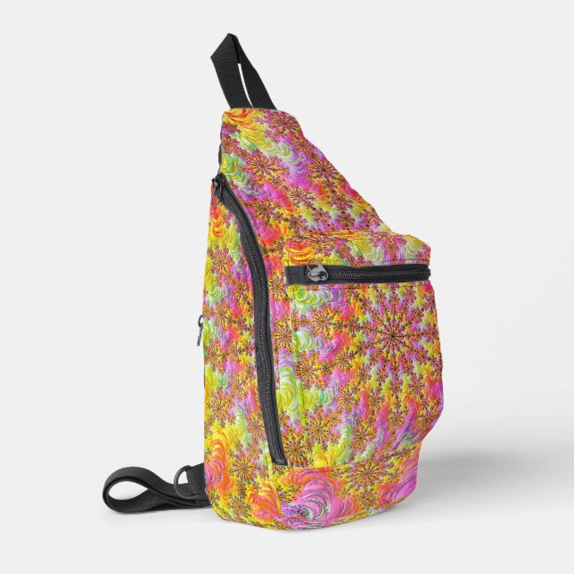 Sac À Bandoulière Trippy Super Funky Fractal Burst (Coin gauche)