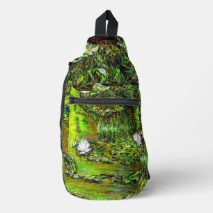 Sac À Bandoulière Un étang avec des pensées impures
