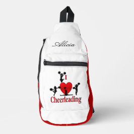 Sac À Bandoulière Unique I Heart Cheerleading Nom personnel