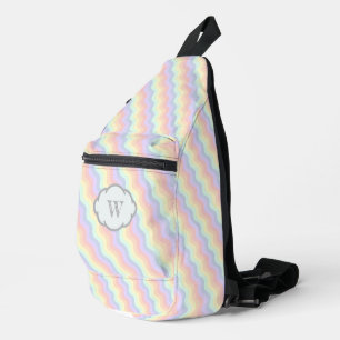 Sac À Bandoulière Vagues Arc-en-ciel Pastel