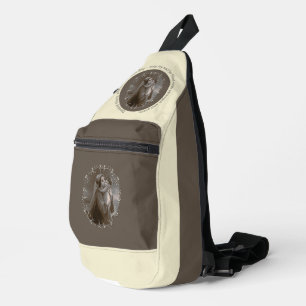 Sac À Bandoulière Vierge vintage et enfant avec cadre argenté