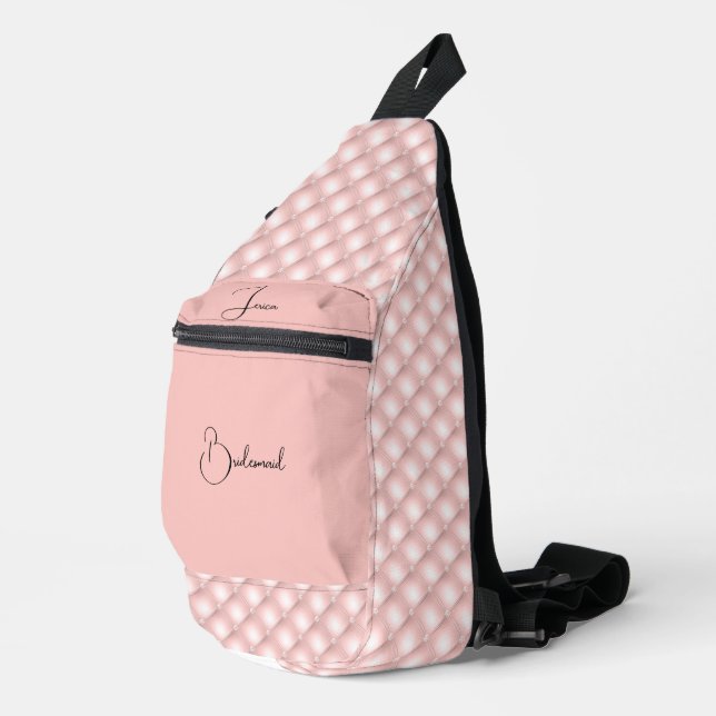 Sac à bille en satin et diamants roses Faux Tufaux (Coin droit)