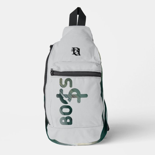 Sac à billes BOSS Tendance Abstraite Noir Blanc Ve (Recto)