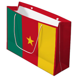 Sac à cadeau grand drapeau patriotique camerounais