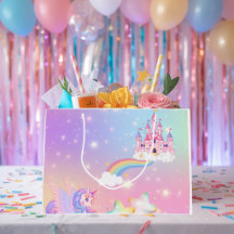 Sac à cadeaux Pastel Licorne Princesse