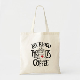 Sac à café drôle pour infirmière – Mon groupe sang