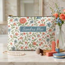 Sac à cosmétiques à motif floral chic et élégant