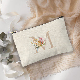 Sac à cosmétiques/ accessoires à monogramme et bou