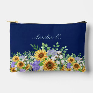 Sac à cosmétiques en aquarelle de fleurs sauvages